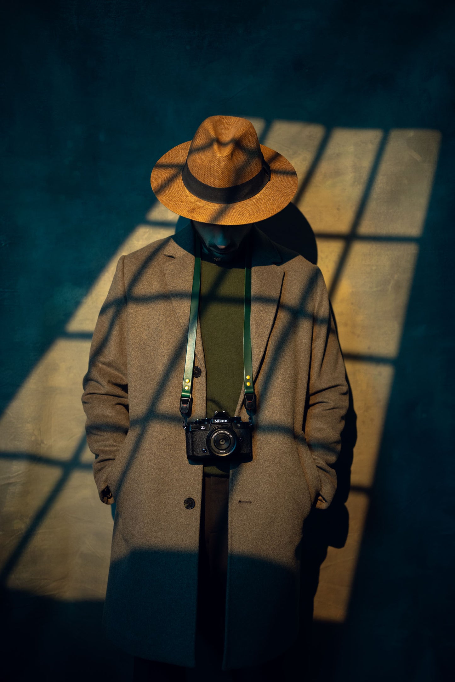 Forest Green Camera Nekriem met Peak Design 100% Leer