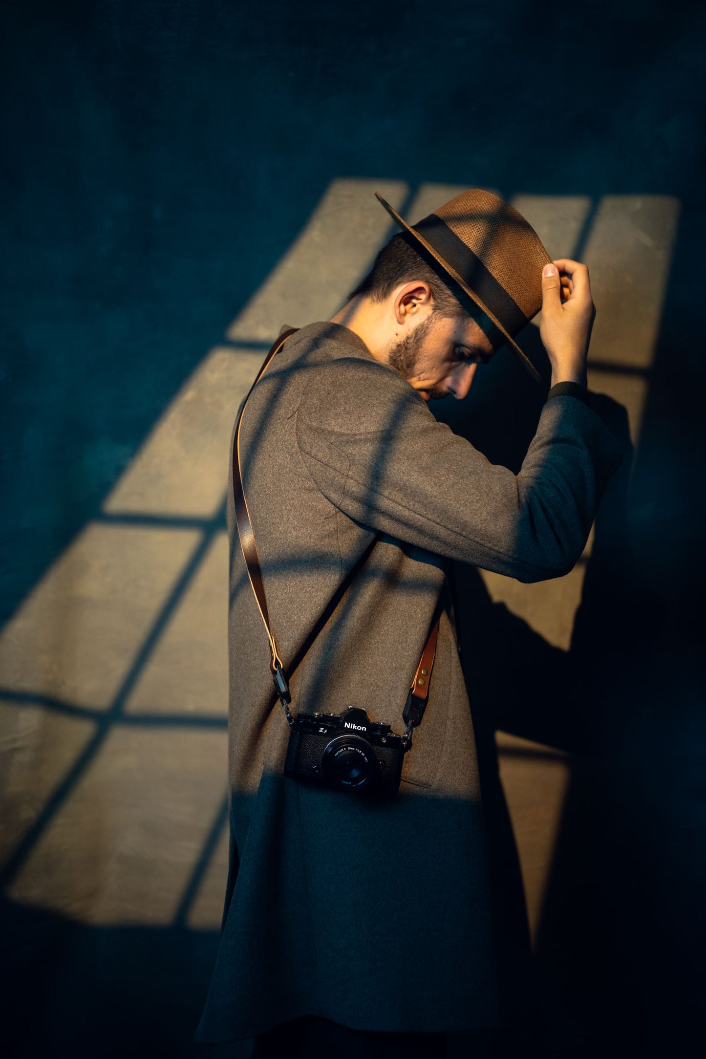 Whisky Brown Camera Nekriem met Peak Design 100% Leer