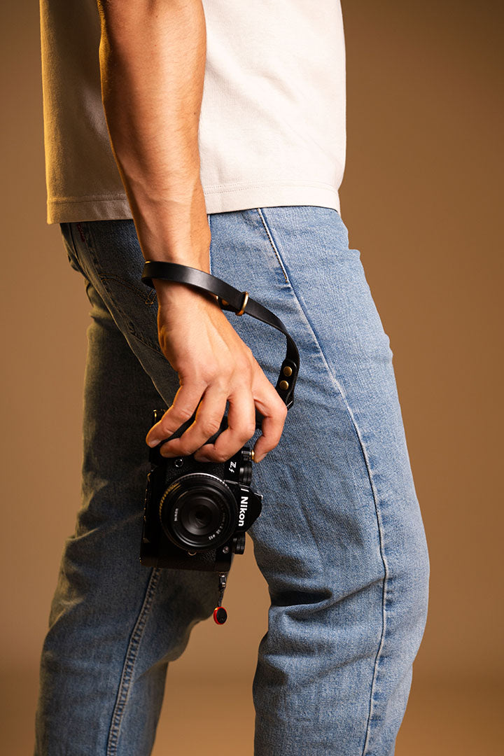 Classic Black Camera Polsriem met Peak Design 100% Leer