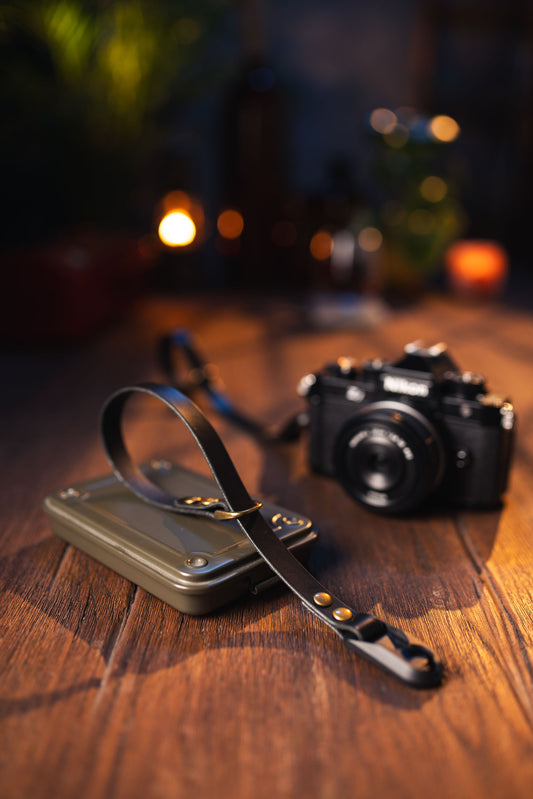 Classic Black Camera Polsriem met Peak Design 100% Leer