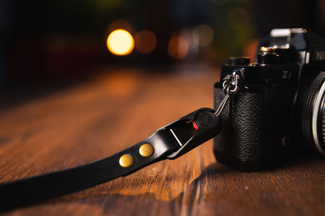 Classic Black Camera Polsriem met Peak Design 100% Leer
