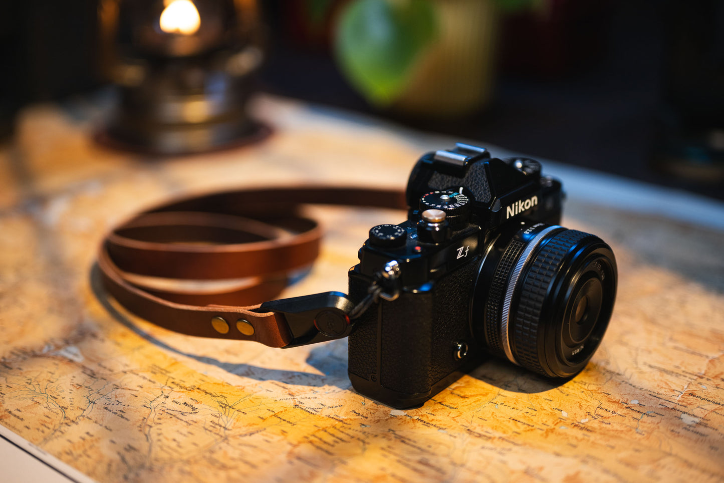 Whisky Brown Camera Nekriem met Peak Design 100% Leer