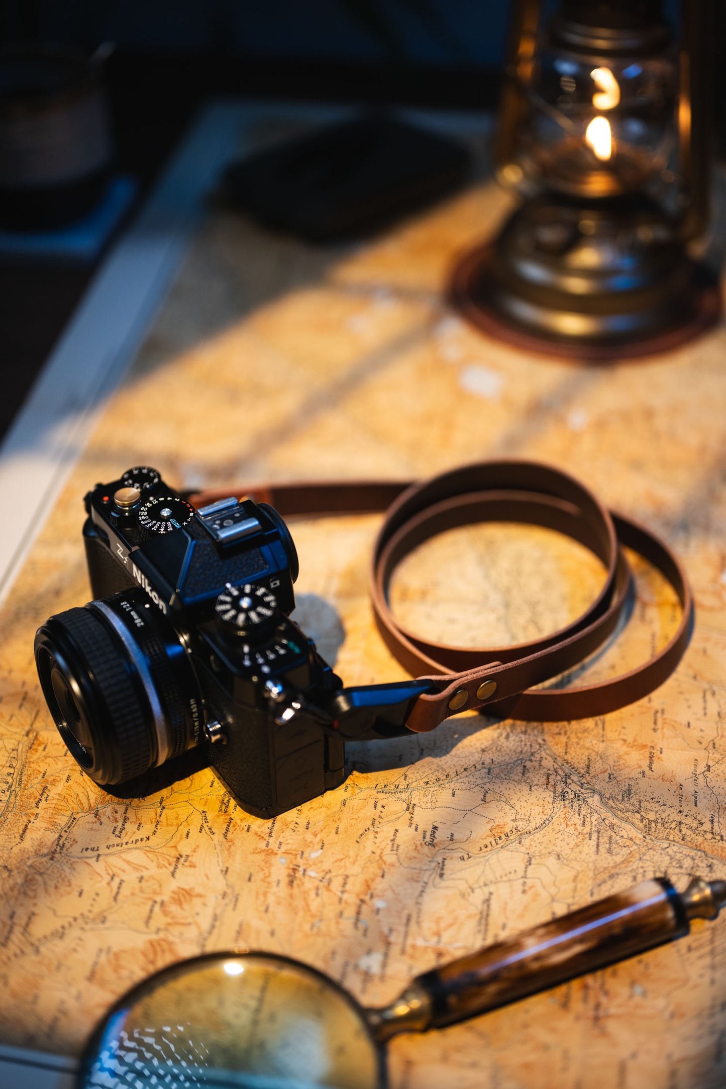 Whisky Brown Camera Nekriem met Peak Design 100% Leer